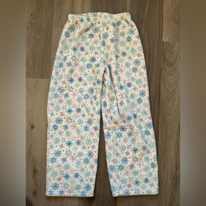 MACARON Snowflake Pattern Kids Pajama Pants - Blue and Pink
